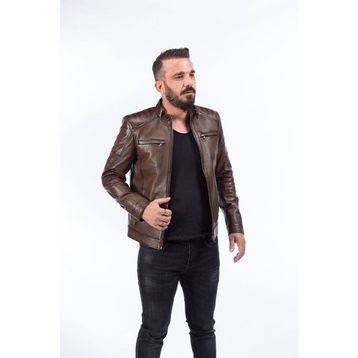 Dericlub E-502 Camel Erkek Deri Mont