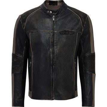 Derimod 25WGF65862R Barry Erkek Gri Hakim Yaka Slim Fit Deri Mont