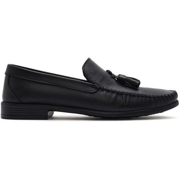 Derimod 26SFD754218 Erkek Siyah Püsküllü Deri Loafer