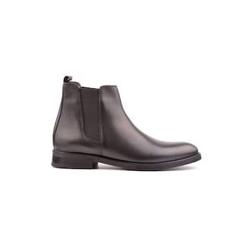 Derinet Günlük Siyah Hakiki Deri Erkek Bot