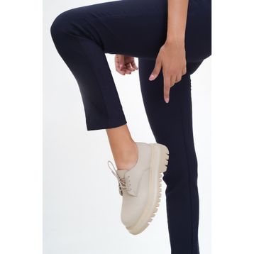 Deripabuc TRC-216774 Bej Hakiki Deri Kadın Loafer Ayakkabı