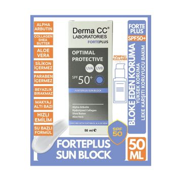 Derma CC Laboraties Forte Plus Yüksek Koruma Katmanlı Koruyucu 50 ml Güneş Kremi