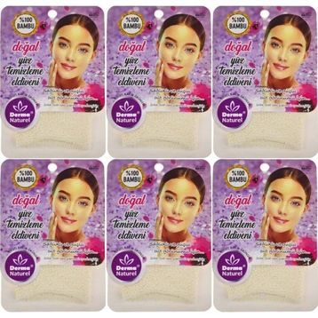 Derma Naturel 6xMS-32 Yüz Temizleme Eldiveni