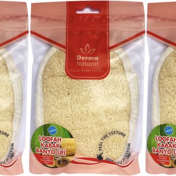 Derma Naturel Loofah 3xMS-10 Kabak Banyo ve Yüz Lifi