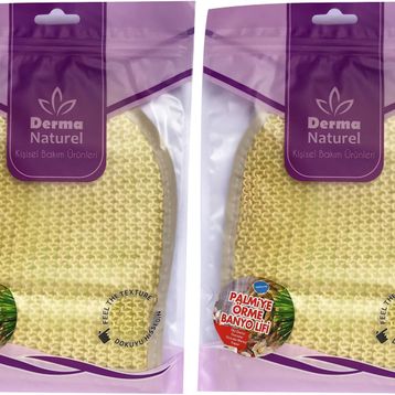 Derma Naturel Palmiye Lifi Örme 2xMS-04 Banyo Eldiveni