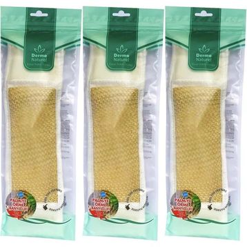 Derma Naturel Palmiye Örme İpli 8x24 cm 3'lü Banyo Kemeri