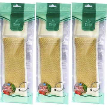 Derma Naturel Palmiye Örme İpli 8x24 cm 3'lü Banyo Kemeri