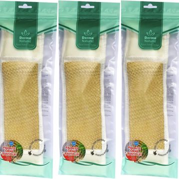 Derma Naturel Palmiye Örme İpli 8x24 cm 3'lü Banyo Kemeri