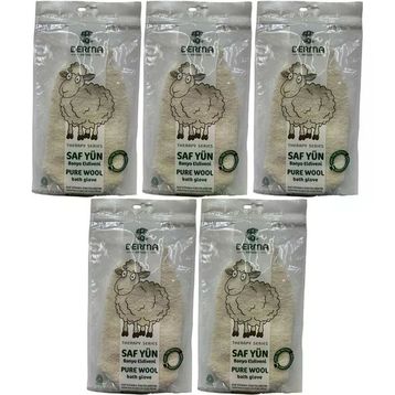 Derma Naturel Therapy T-485 5'li Saf Yün Banyo Eldiveni