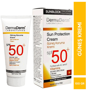 Dermaderm 100 ml Spf50+ Hassas Ciltler İçin Güneş Kremi