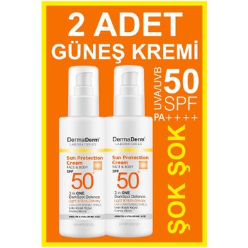Dermaderm SPF50+ 100 ML 2 Adet Güneş Kremi