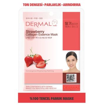 Dermal 23 gr Çilek Özlü Kollajen Maskesi
