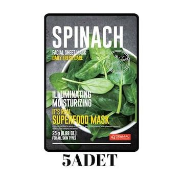 Dermal 5x25 gr Ispanak It's Real Super Yüz Maskesi