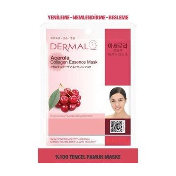 Dermal Barbados Kirazı Özlü 23 g Kolajen Yüz Maskesi