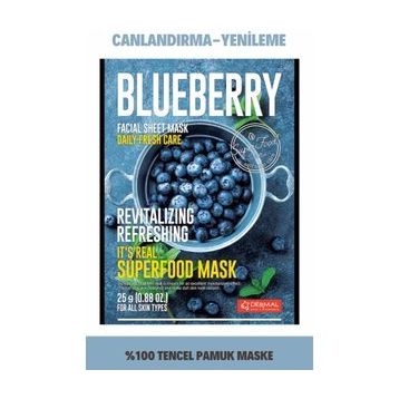 Dermal Blueberry Facial Sheet Maske