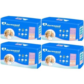 Dermaped 30'lu 4 Paket 120 Adet Belbantlı XL Hasta Bezi