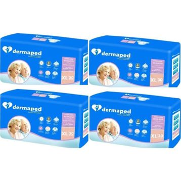 Dermaped 30'lu 4 Paket 120 Adet Belbantlı XL Hasta Bezi
