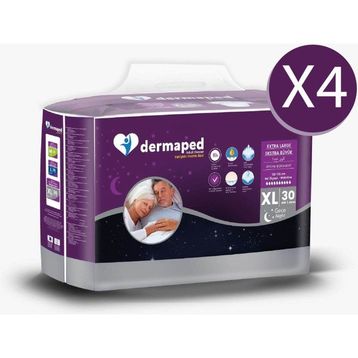 Dermaped Gece XL 120 x 170 cm 120 Adet Bel Bantlı Yetişkin Hasta Bezi