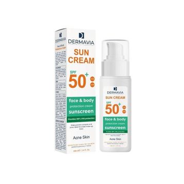Dermavia SPF50+ 100 ml Akneye Meyilli Ciltler İçin Güneş Kremi