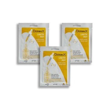 Derminix 3 Adet Laktik Asit Kağıt Maske