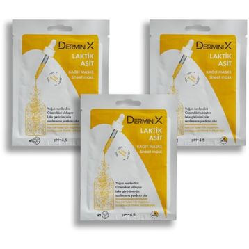 Derminix 3 Adet Laktik Asit Kağıt Maske