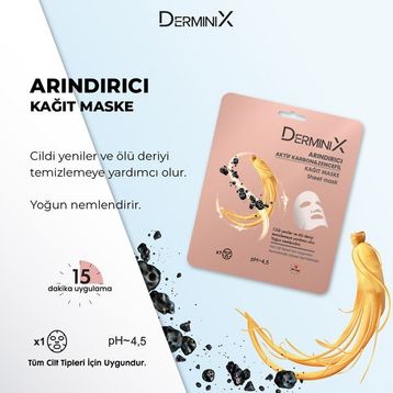 Derminix Aktif Karbon ve Zencefil Arındırıcı Kağıt Maske