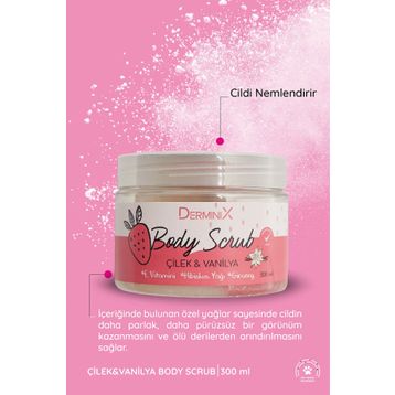 Derminix Çilekli ve Vanilyalı 2x300 ml Vücut Peelingi