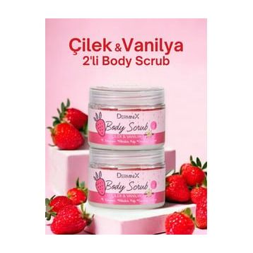 Derminix Çilekli ve Vanilyalı 2x300 ml Vücut Peelingi