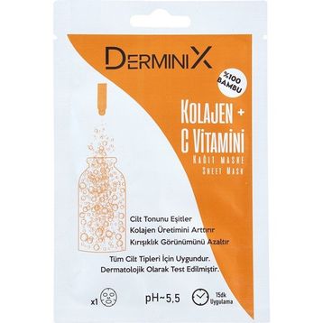 Derminix Kolajen C Vitamini Kağıt Maske