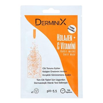 Derminix Kolajen C Vitamini Kağıt Maske