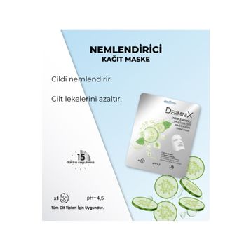 Derminix Salatalık Özü Nemlendirici Kağıt Maske