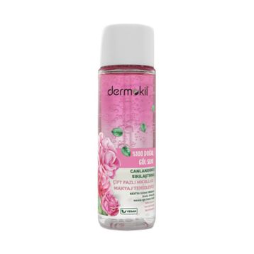 Dermokil 150 ml Doğal Gül Suyu Çift Fazlı Micellar Makyaj Temizleme Suyu