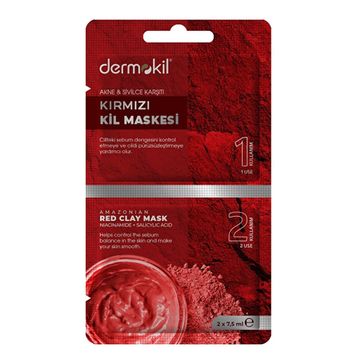 Dermokil 2 x 7,5 ml Kırmızı Kil Maskesi