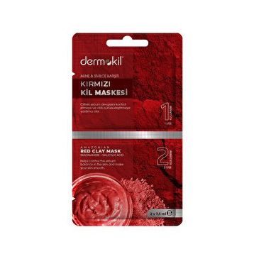 Dermokil 2 x 7,5 ml Kırmızı Kil Maskesi