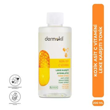 Dermokil 200 ml Kojik Asit C Vitamini Leke Karşıtı Tonik