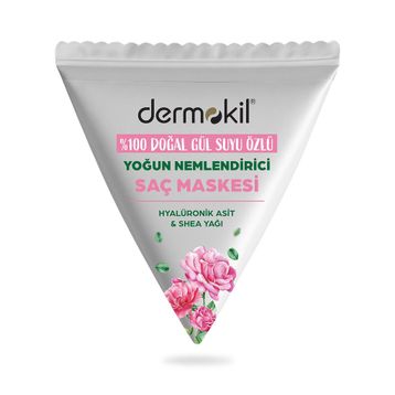 Dermokil 25 ml Doğal Gül Suyu Özlü Yoğun Nemlendirici Saç Maskesi