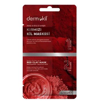 Dermokil 2x7.5 ml Akne Sivilce Karşıtı Kırmızı Kil Maskesi