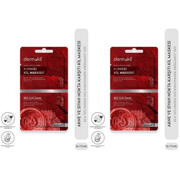 Dermokil 2x7.5 ml Akne ve Siyah Nokta Karşıtı Kil Maskesi