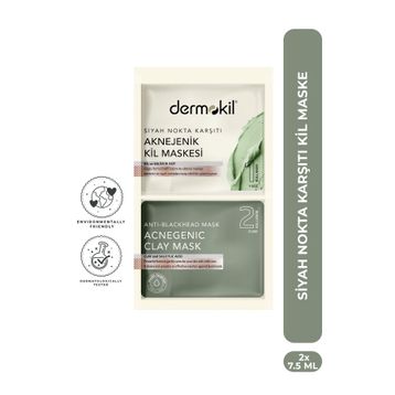 Dermokil 2x7.5 ml Siyah Nokta Karşıtı Kil Maskesi