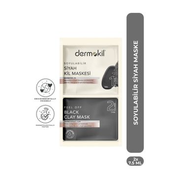 Dermokil 2x7.5 ml Soyulabilir Siyah Kil Maskesi