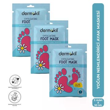 Dermokil 3x30 ml Peeling Etkili Soyulabilir Ayak Maskesi