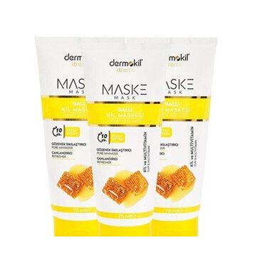 Dermokil 3x75 ml Ballı Kil Maskesi