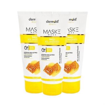 Dermokil 3x75 ml Ballı Kil Maskesi