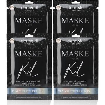 Dermokil 4x15 ml Havyarlı Siyah Kil Yüz Maskesi