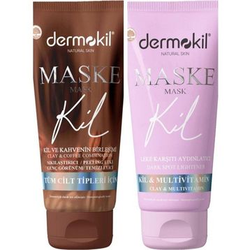 Dermokil 75 ml Kahveli Maske + 75 ml Leke Karşıtı ve Aydınlatıcı Maske