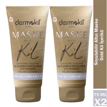 Dermokil Gold 2x75 ml Kil İçerikli Soyulabilir Yüz Maskesi