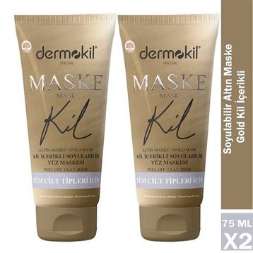 Dermokil Gold 2x75 ml Kil İçerikli Soyulabilir Yüz Maskesi