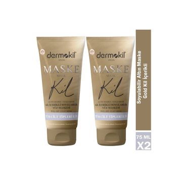 Dermokil Gold 2x75 ml Kil İçerikli Soyulabilir Yüz Maskesi