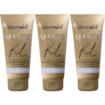 Dermokil Gold 3x75 ml Kil İçerikli Soyulabilir Yüz Maskesi