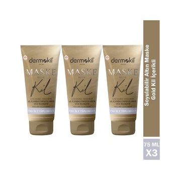Dermokil Gold 3x75 ml Kil İçerikli Soyulabilir Yüz Maskesi
